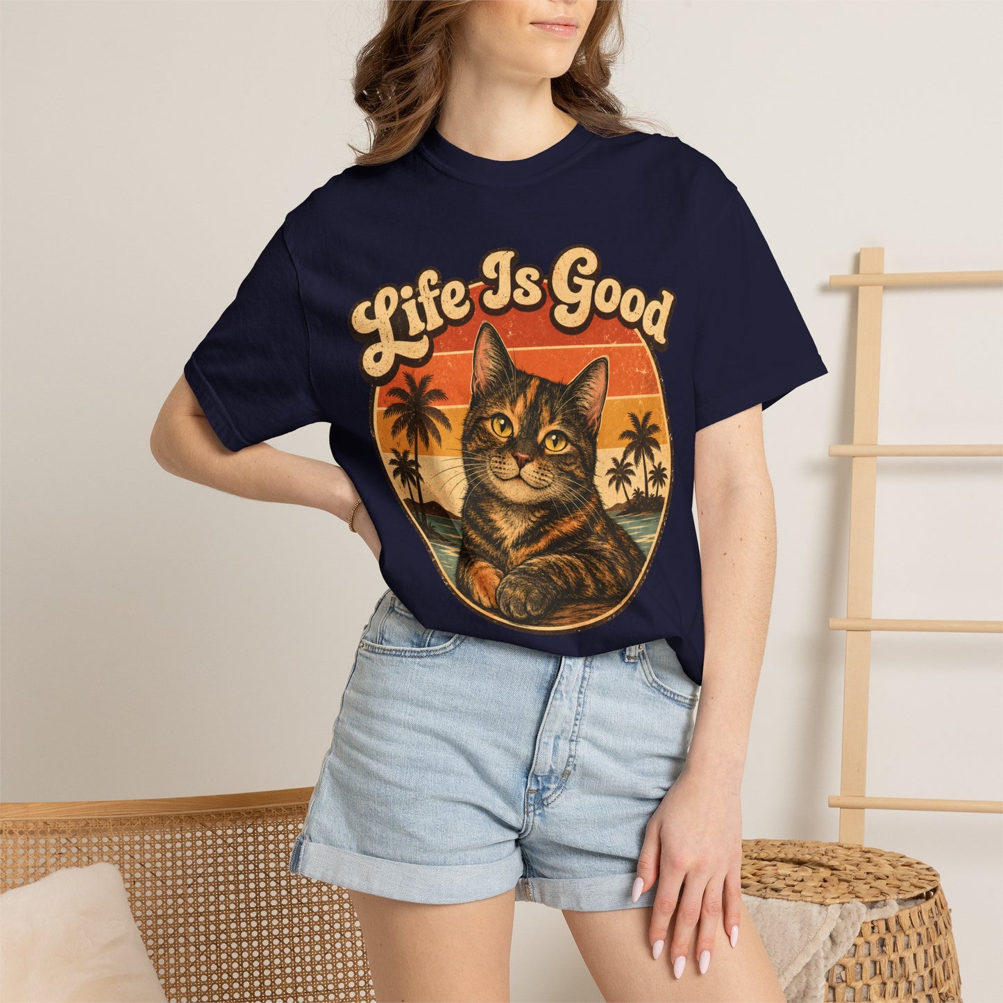 Life Is Good Tortie Cat T-Shirt