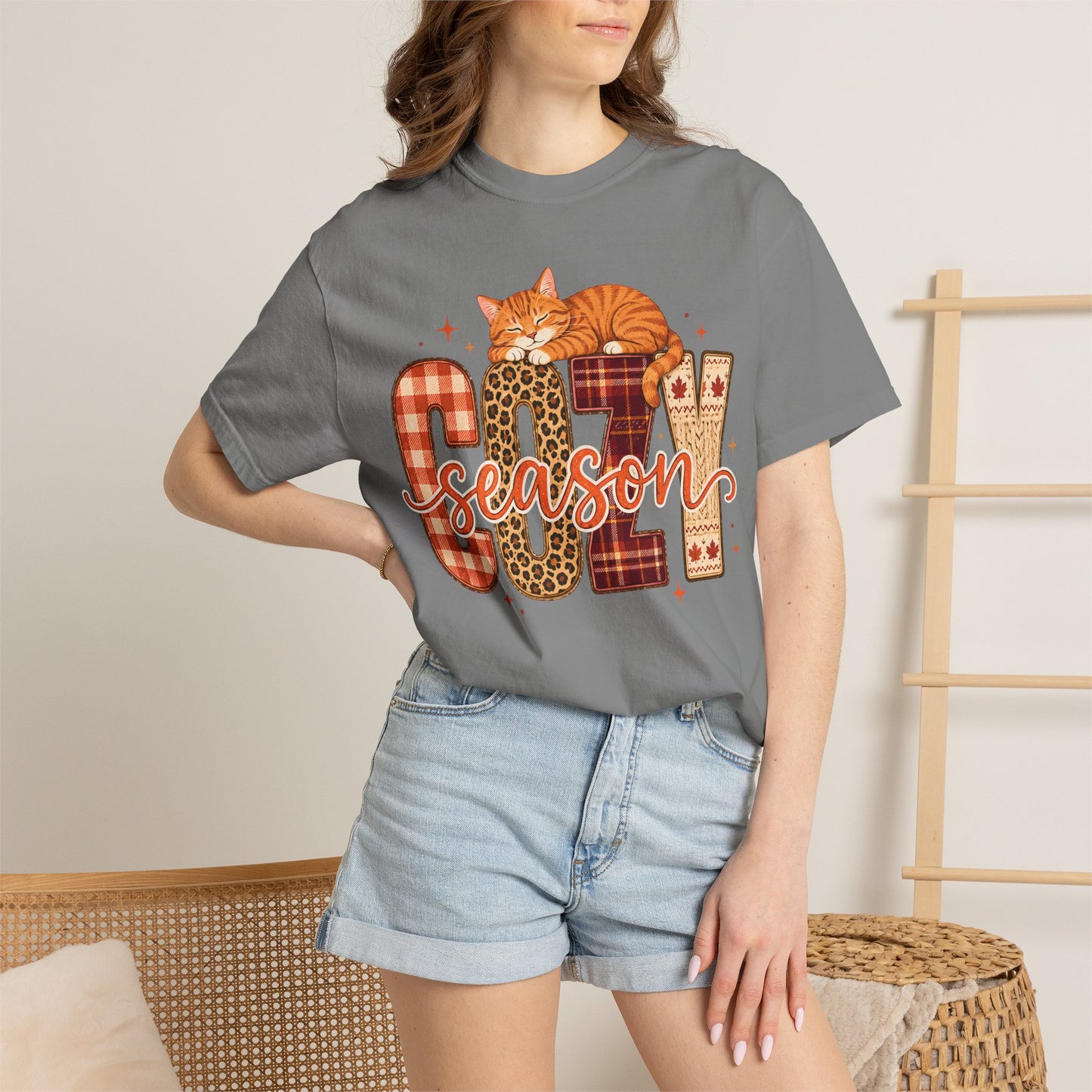 Cozy Season Fall Cat T-Shirt