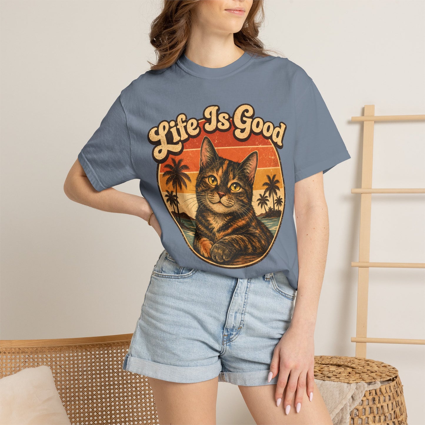Life Is Good Tortie Cat T-Shirt