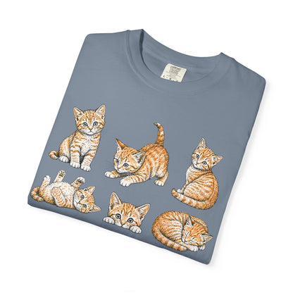 Funny Orange Cat Positions Cat T-Shirt