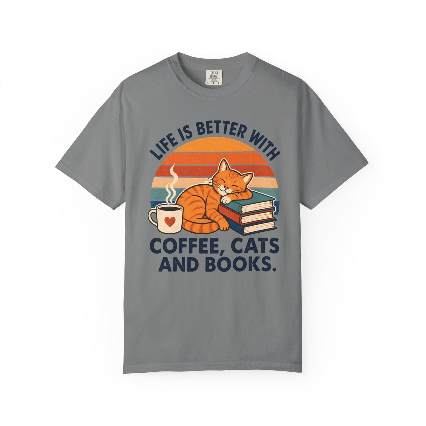Coffee, Cats & Books T-Shirt