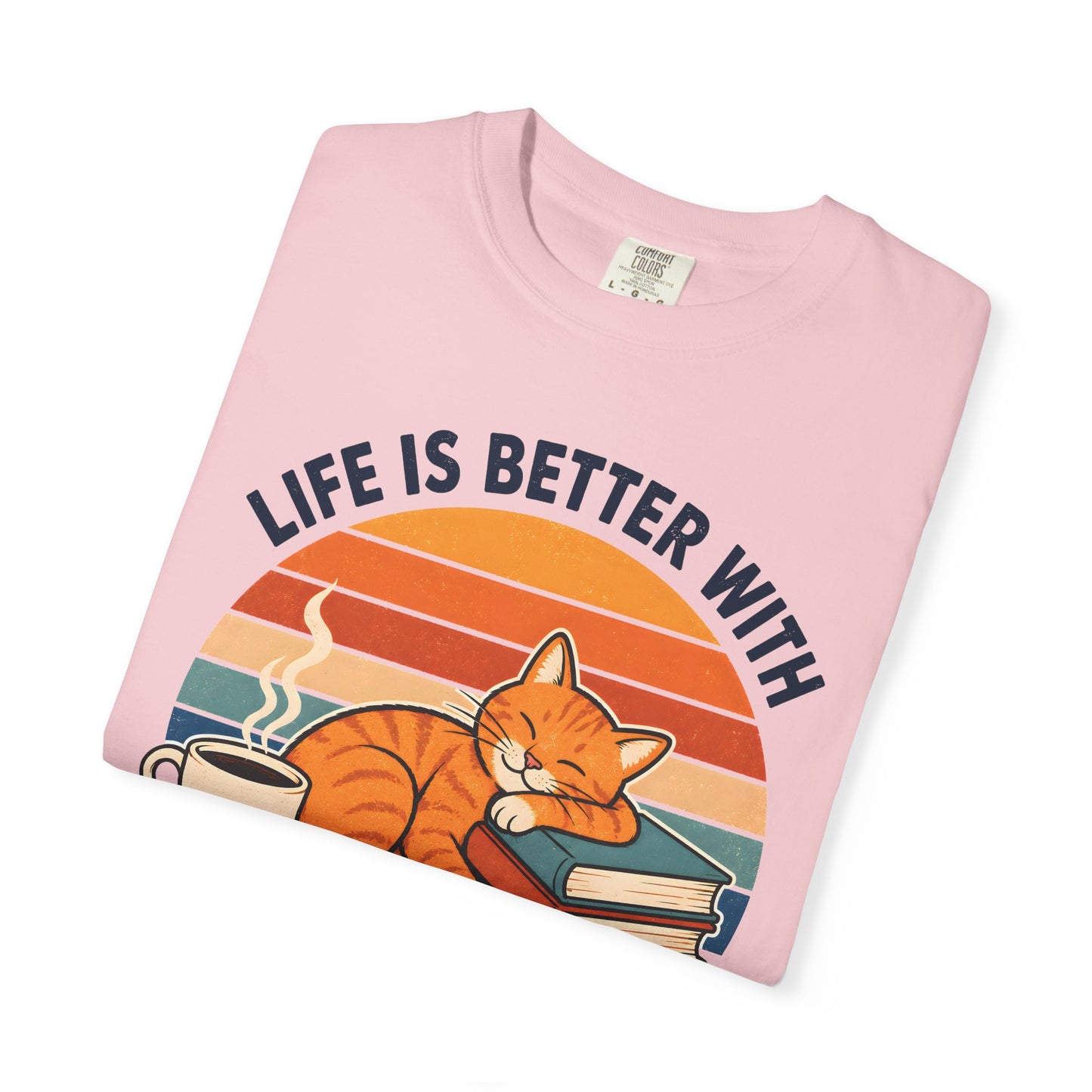 Coffee, Cats & Books T-Shirt