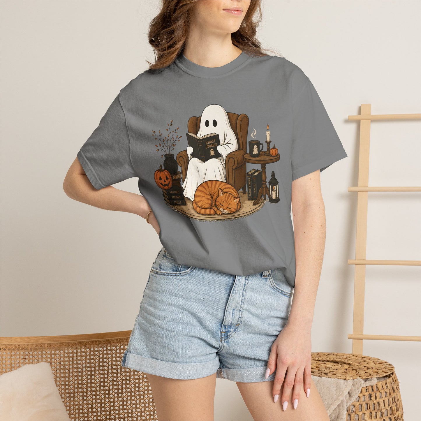 Cozy Ghost Cat T-Shirt