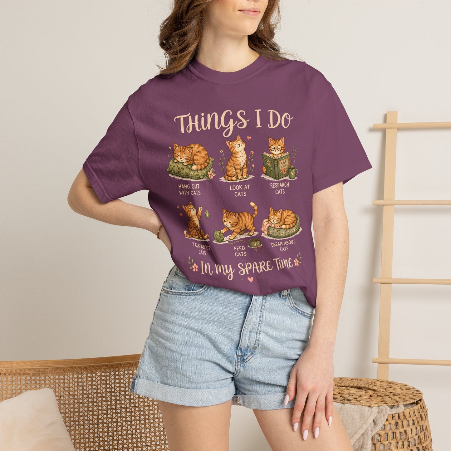 Spare Time Cat T-Shirt
