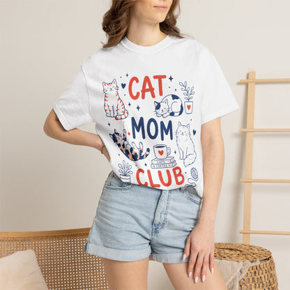 Orange & Tortie Cat Mom Club T-Shirt