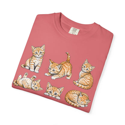 Funny Orange Cat Positions Cat T-Shirt