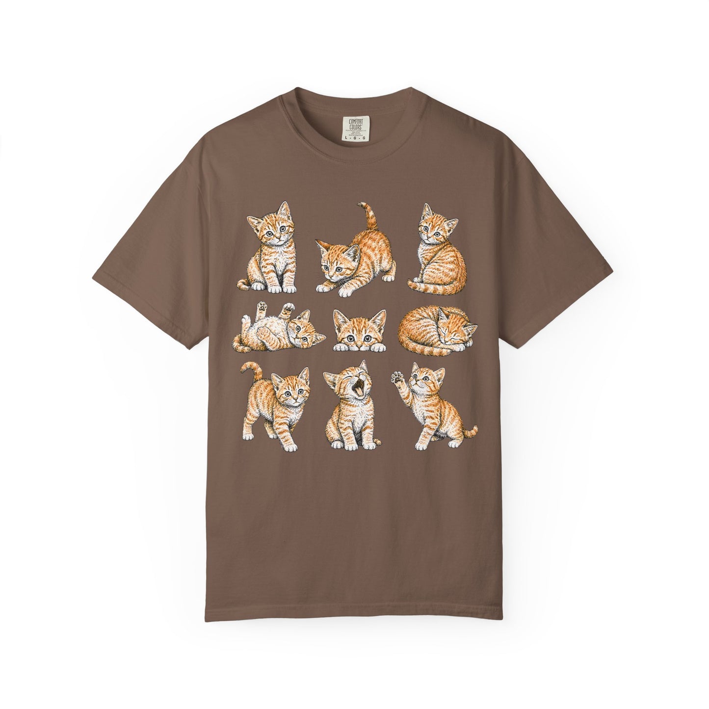 Funny Orange Cat Positions Cat T-Shirt