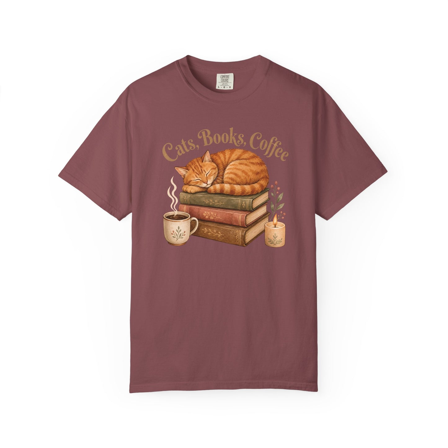 Cats Books Coffee T-Shirt