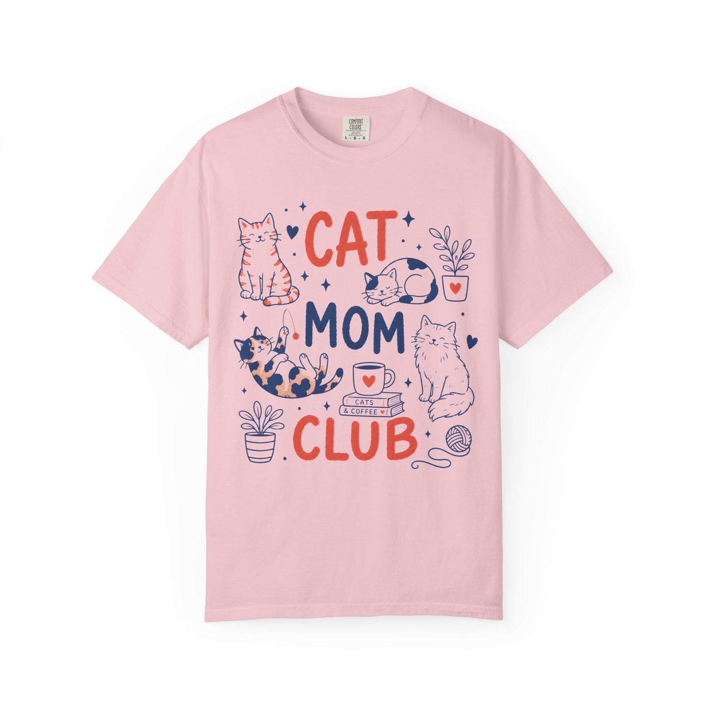 Orange & Tortie Cat Mom Club T-Shirt
