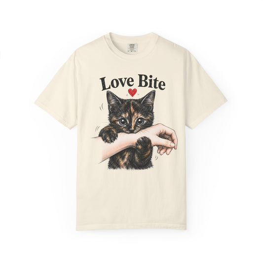 Love Bite Tortie Cat T-Shirt