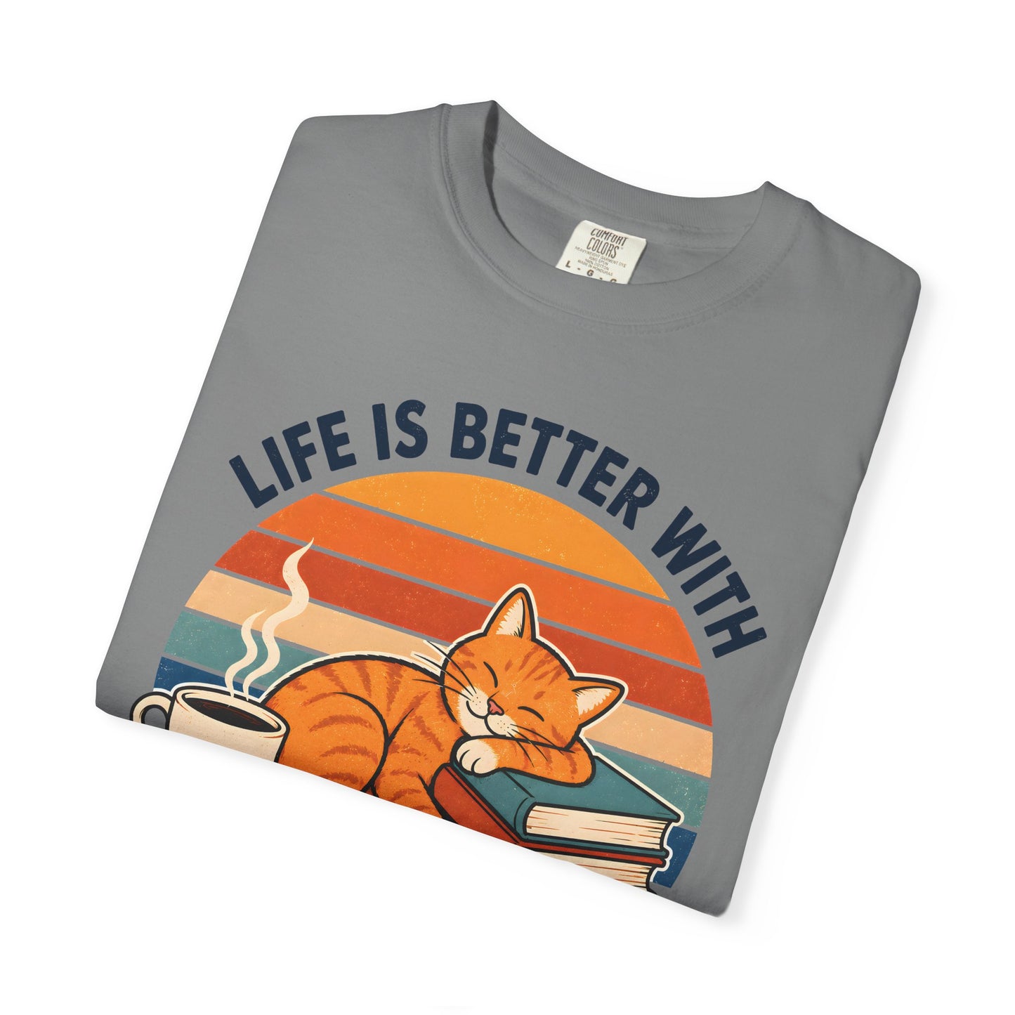 Coffee, Cats & Books T-Shirt