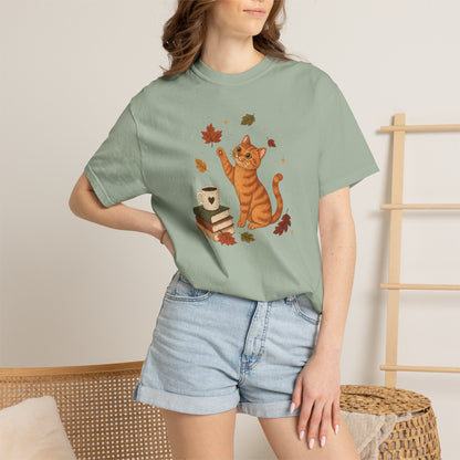 Cozy Fall Orange Cat T-Shirt