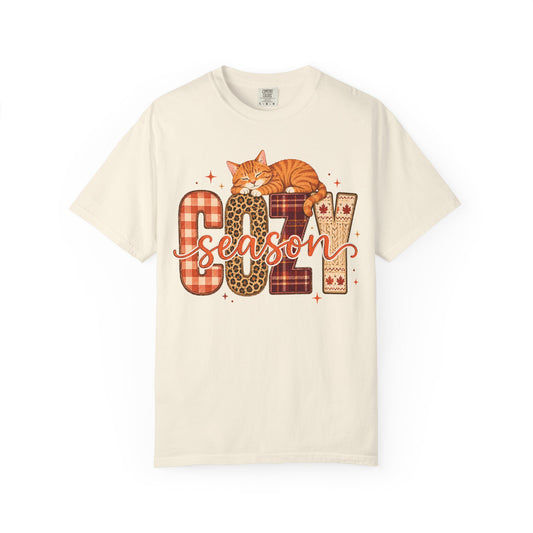 Cozy Season Fall Cat T-Shirt