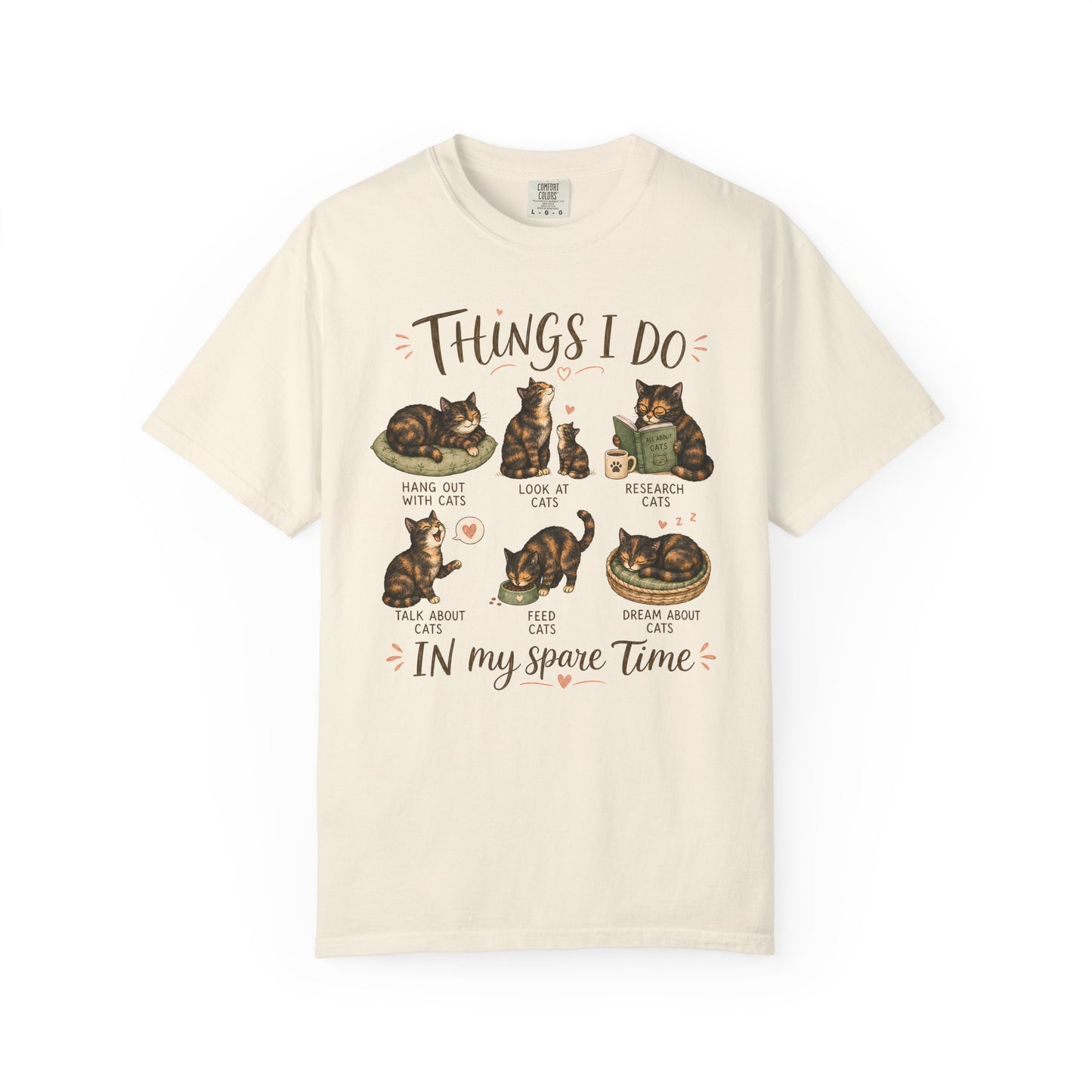 Spare Time Tortie Cat T-Shirt
