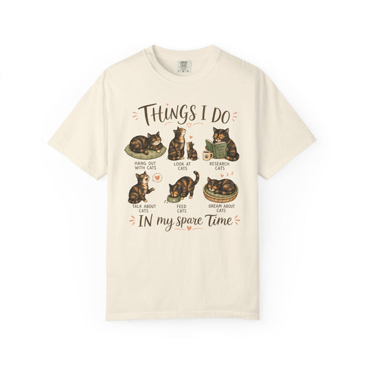 Spare Time Tortie Cat T-Shirt
