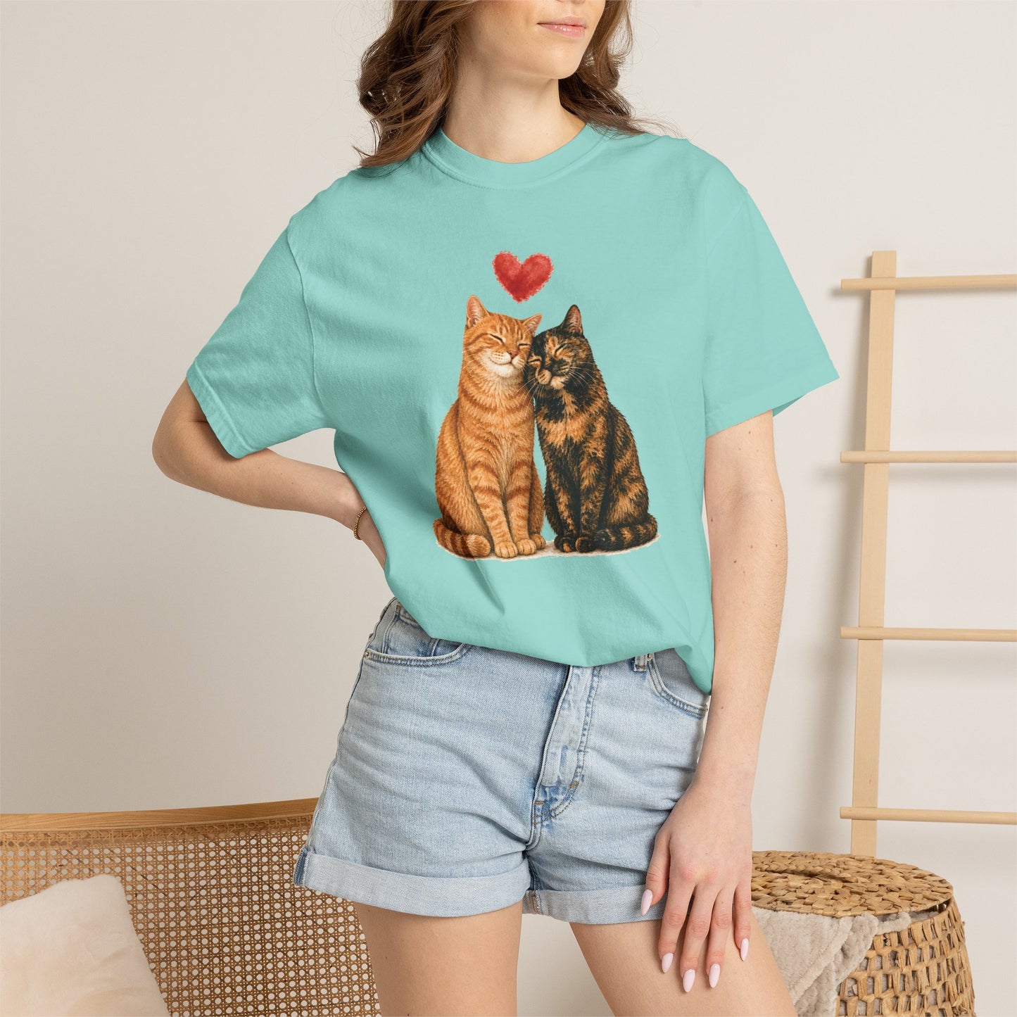 Orange & Tortie Cat T-Shirt