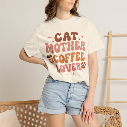 Cat Mother Coffee Lover Cat T-Shirt