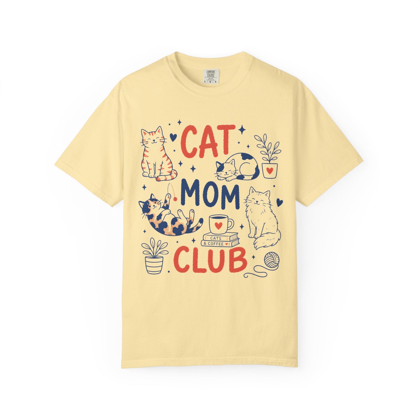 Orange & Tortie Cat Mom Club T-Shirt