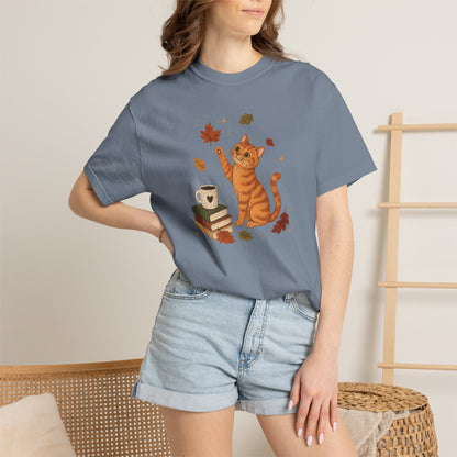 Cozy Fall Orange Cat T-Shirt