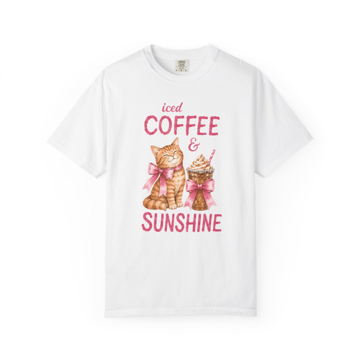 Iced Coffee & Sunshine Cat T-Shirt