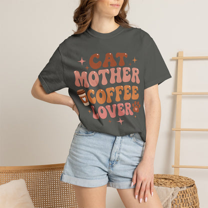 Cat Mother Coffee Lover Cat T-Shirt