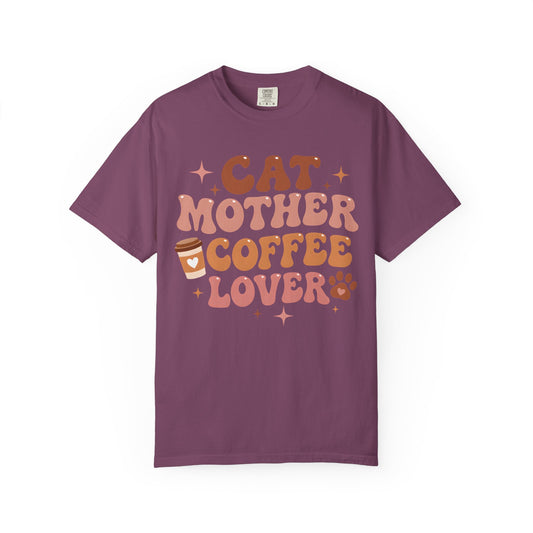 Cat Mother Coffee Lover Cat T-Shirt