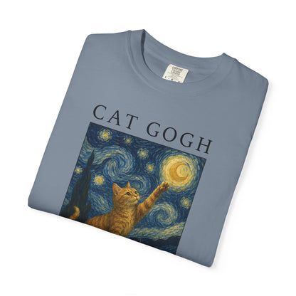 Starry Night Orange Cat T-Shirt