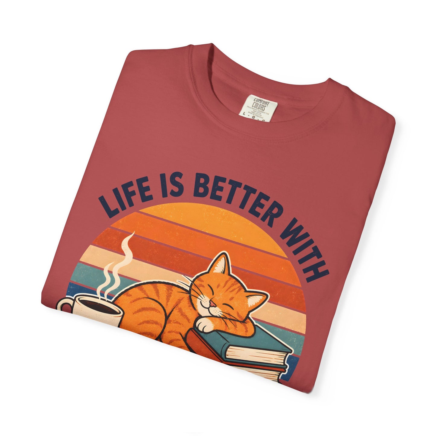 Coffee, Cats & Books T-Shirt