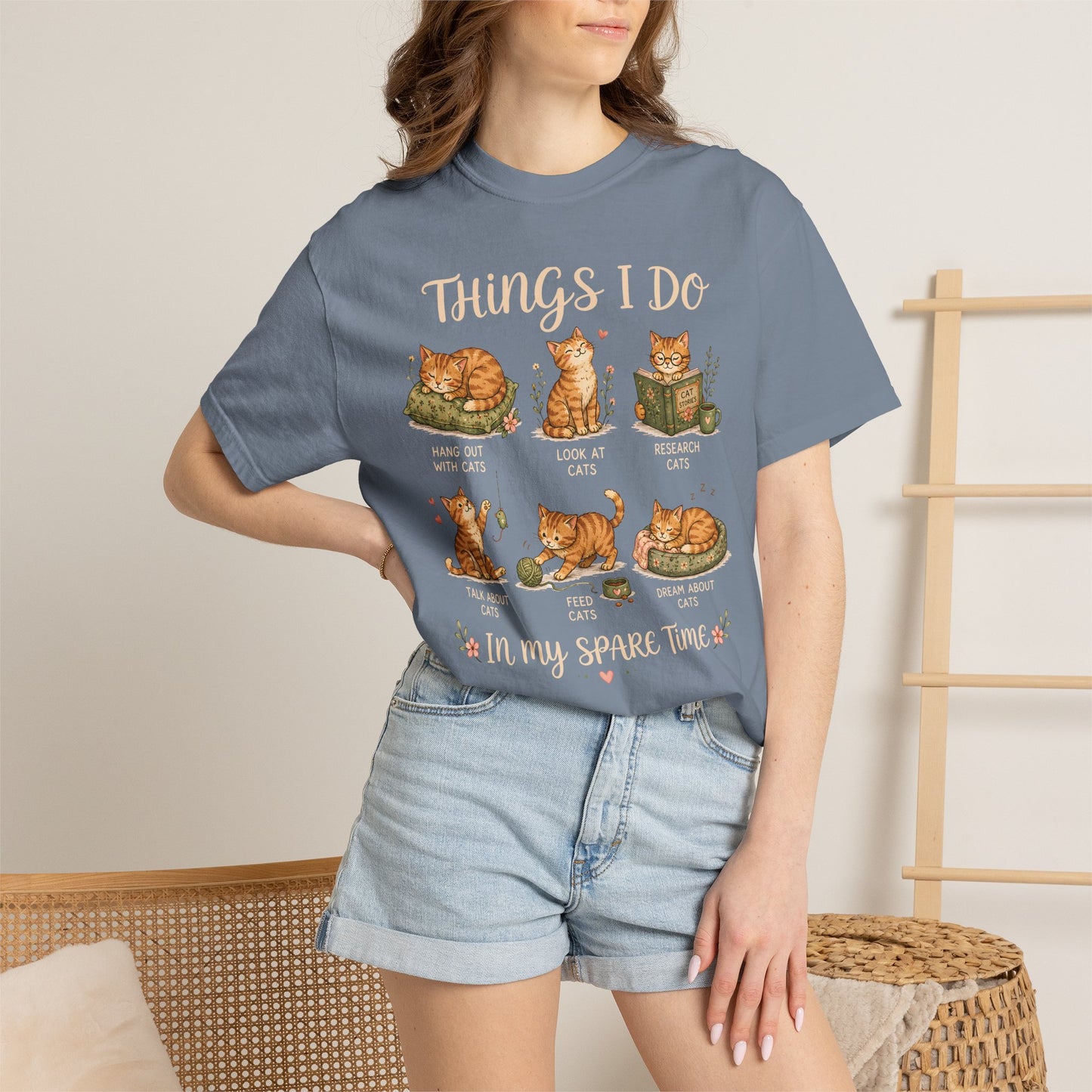 Spare Time Cat T-Shirt