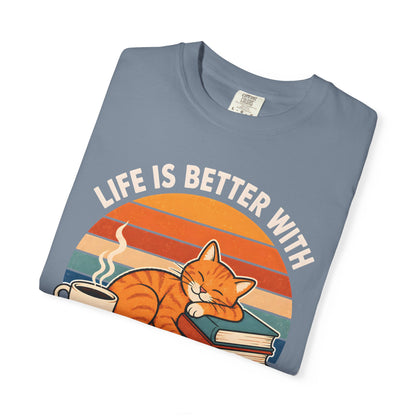 Coffee, Cats & Books T-Shirt