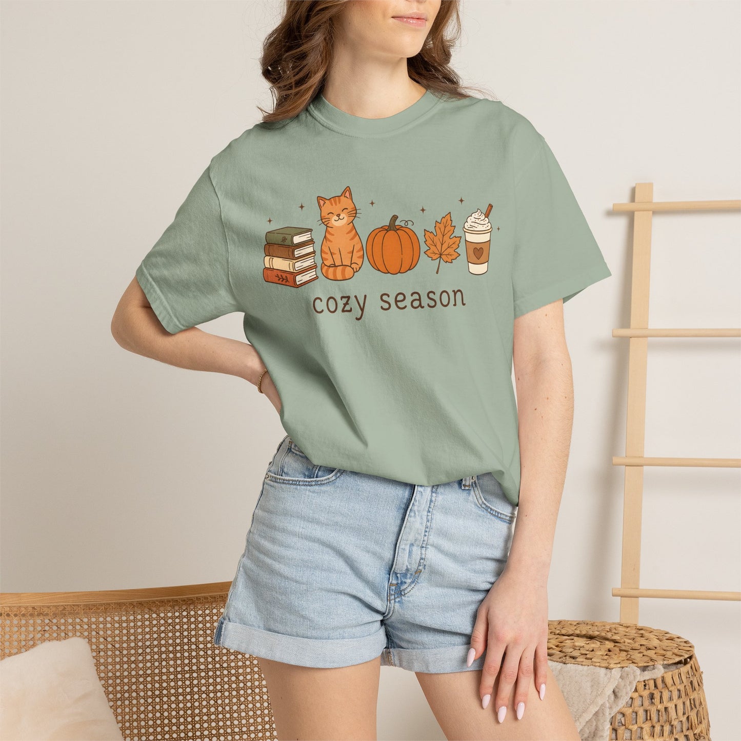 Cozy Season Orange Cat T-Shirt