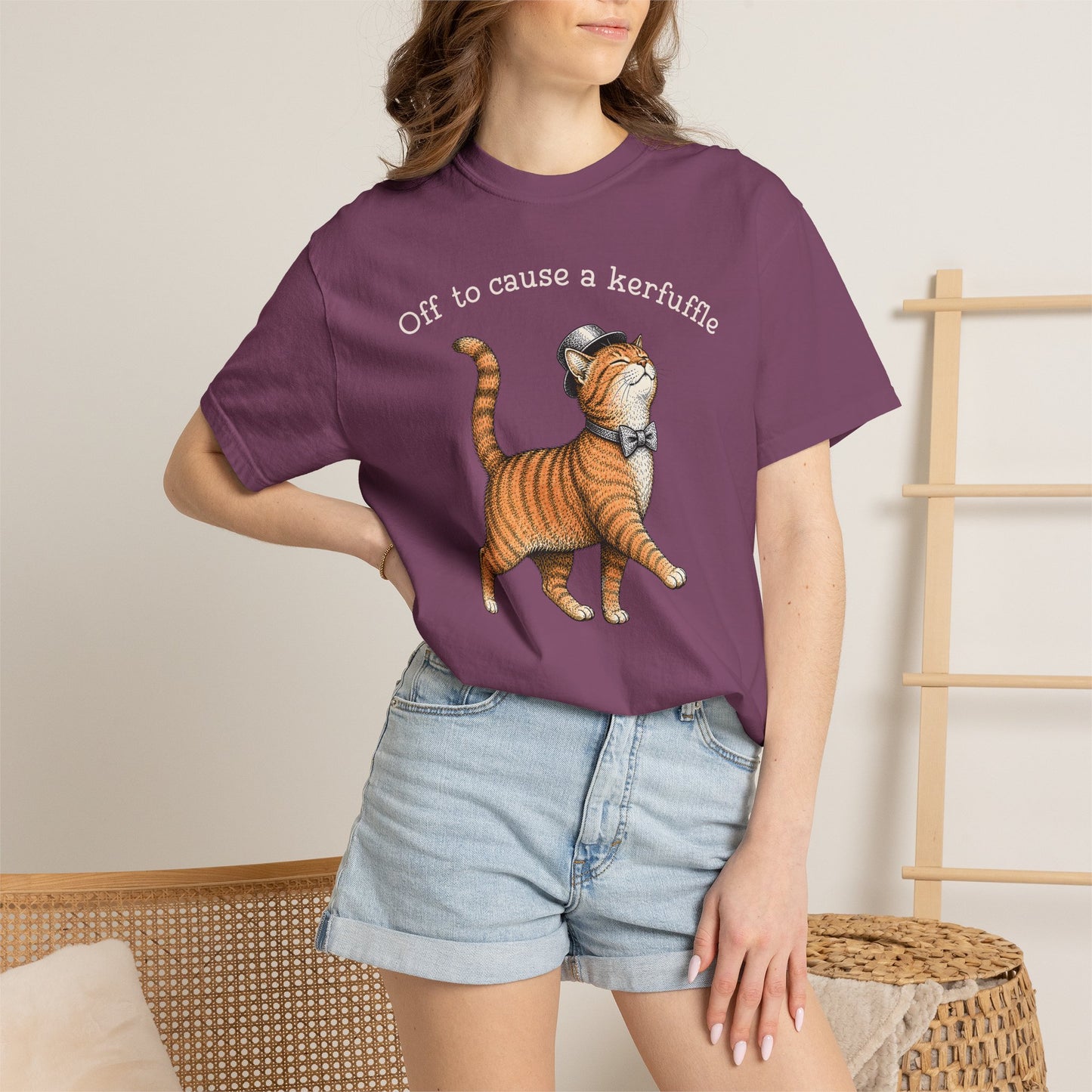 Off to cause a kerfuffle Cat T-Shirt