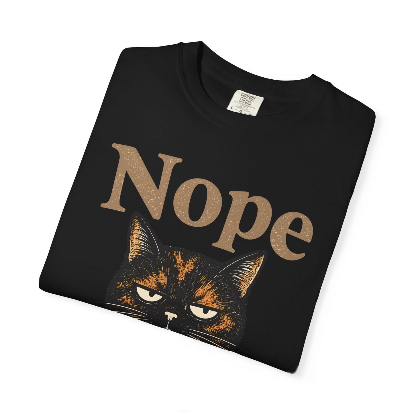 Nope Coffee Tortie Cat T-Shirt
