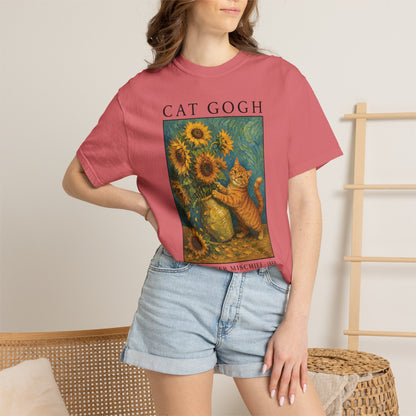 Sunflower Mischief Cat T-Shirt