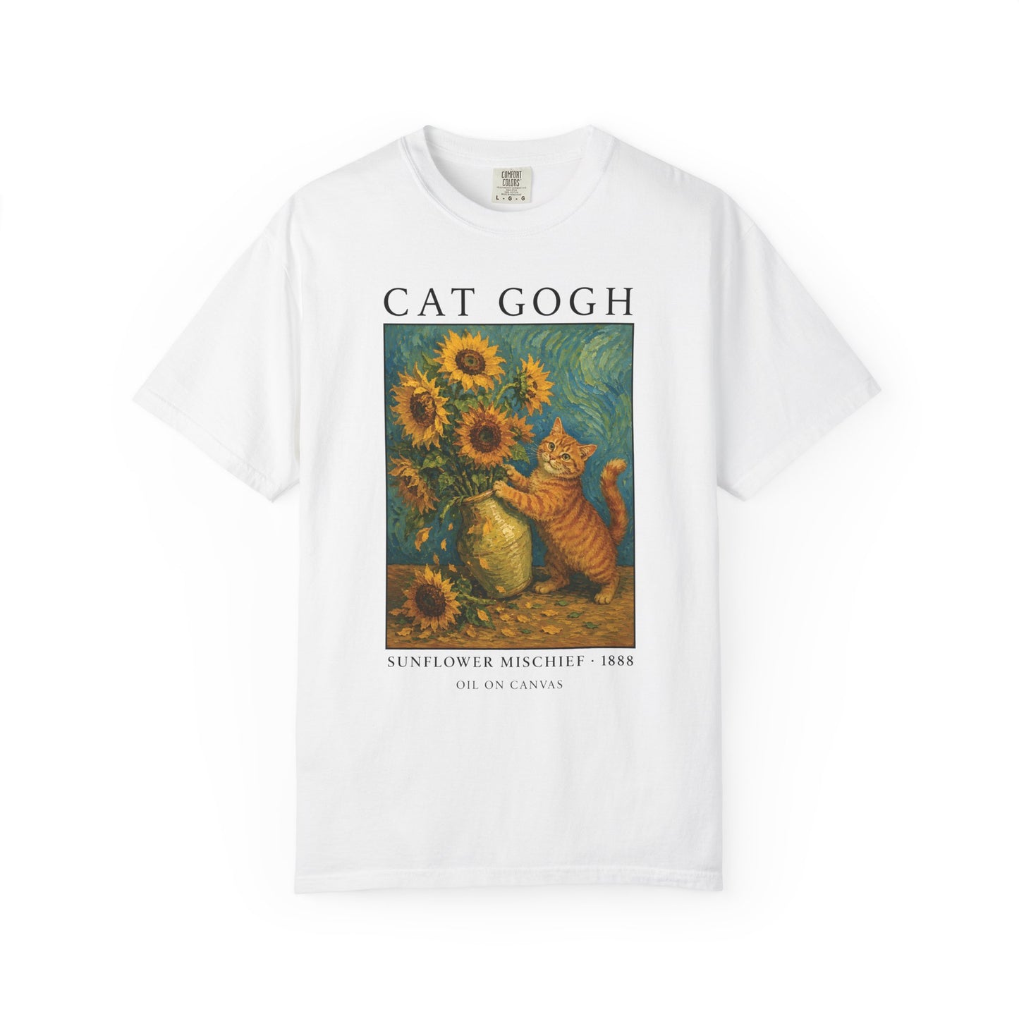 Sunflower Mischief Cat T-Shirt