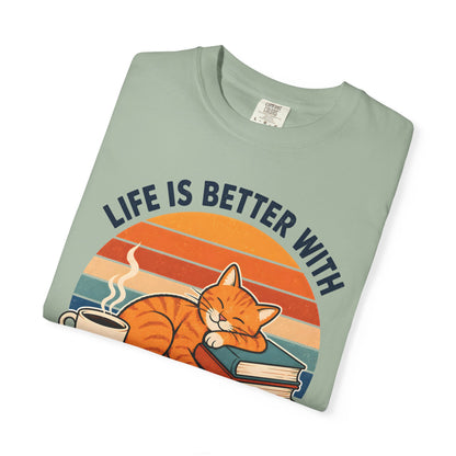 Coffee, Cats & Books T-Shirt