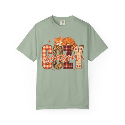 Cozy Season Fall Cat T-Shirt