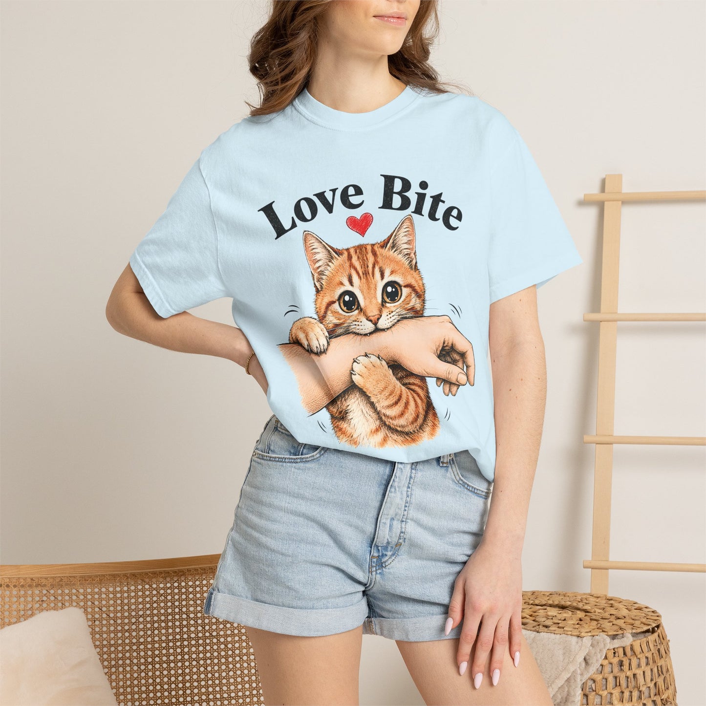 Love Bite Orange Cat T-Shirt