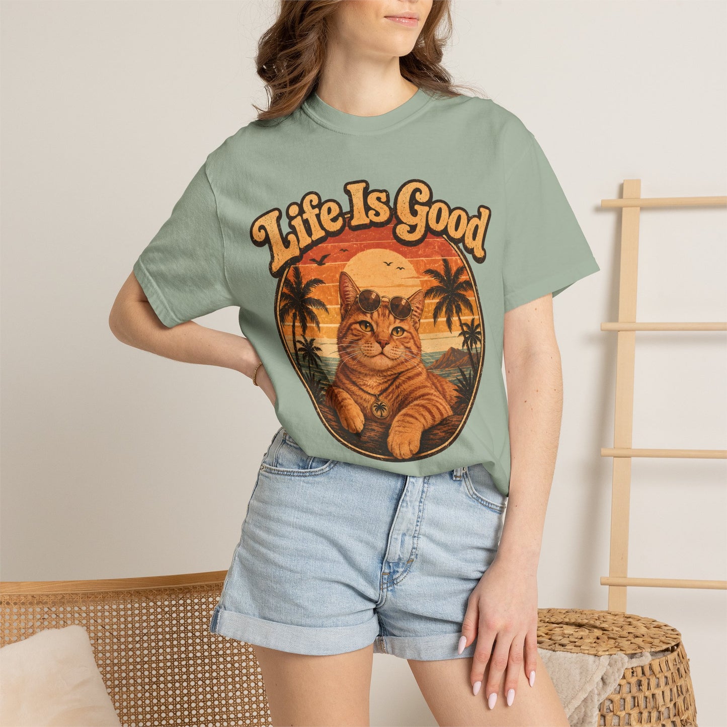 Life Is Good Cat T-Shirt