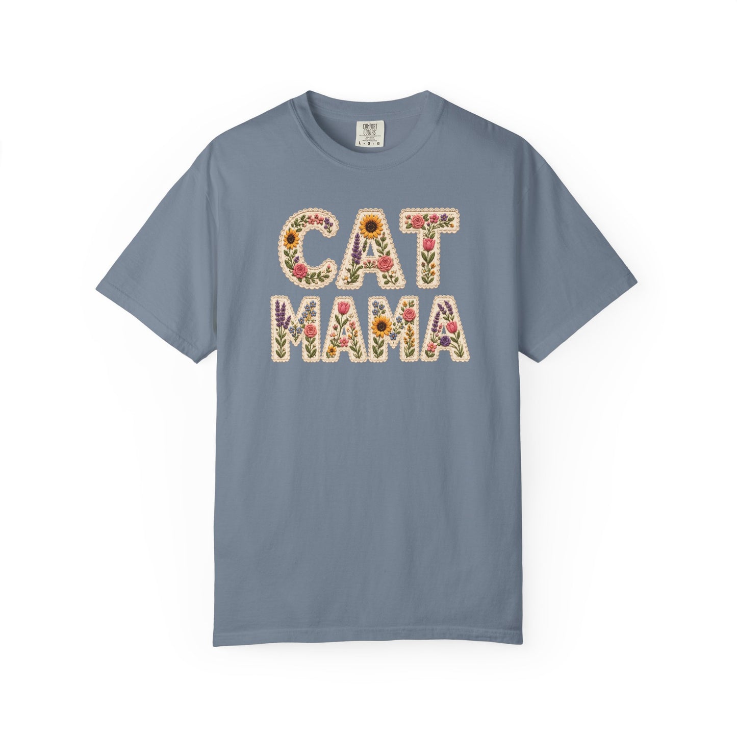 Floral Cat Mama Cat T-Shirt