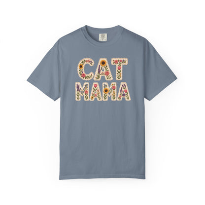 Floral Cat Mama Cat T-Shirt
