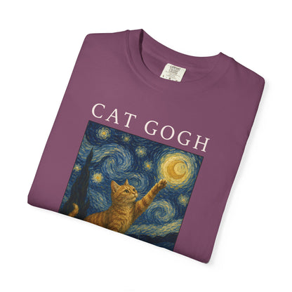 Starry Night Orange Cat T-Shirt