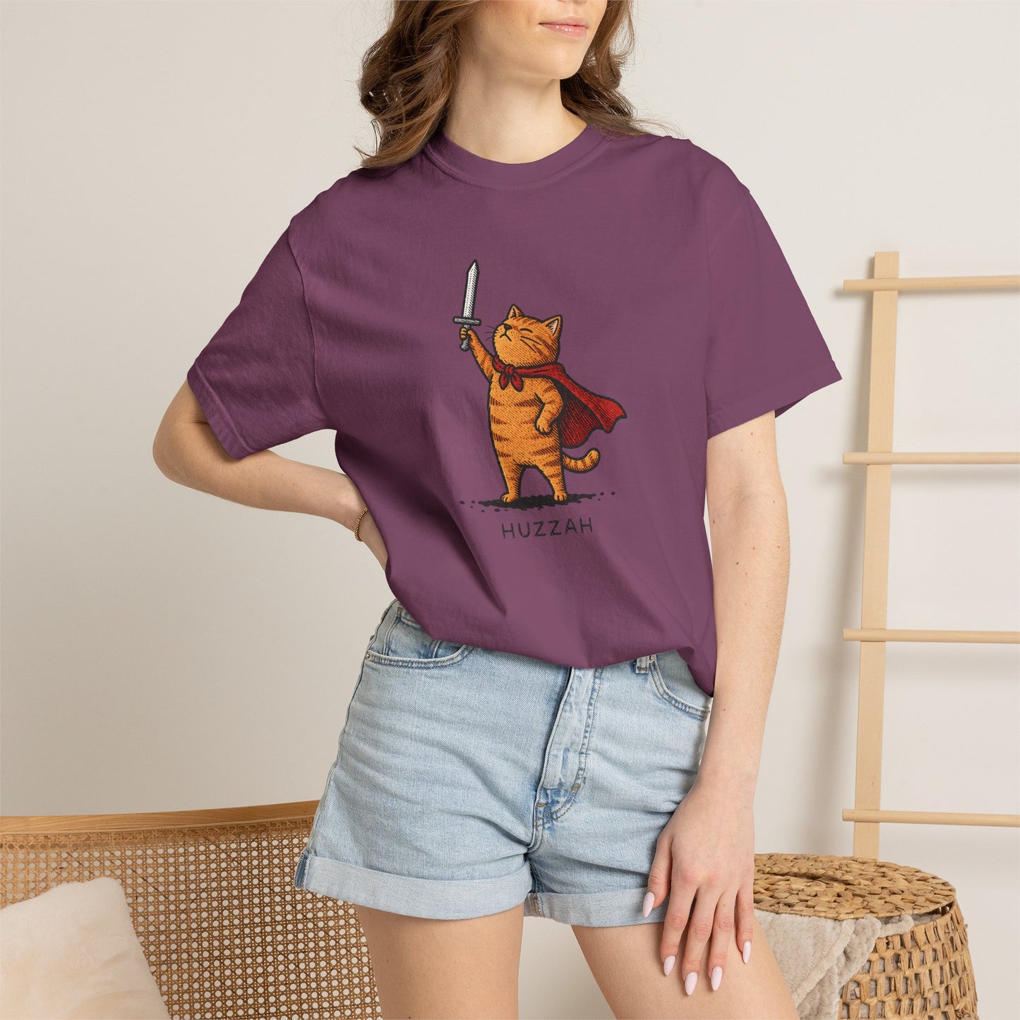 Huzzah Orange Cat T-Shirt