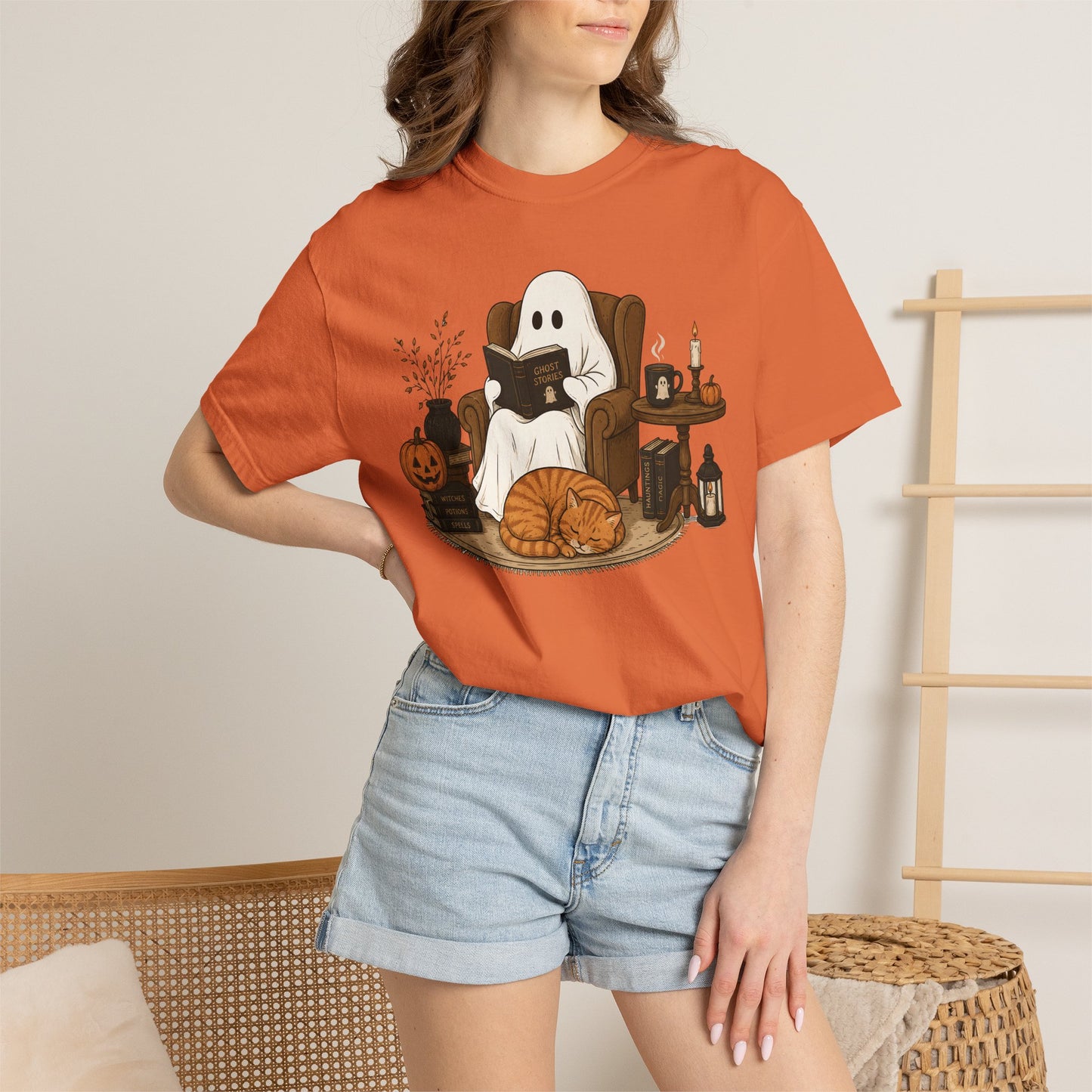 Cozy Ghost Cat T-Shirt