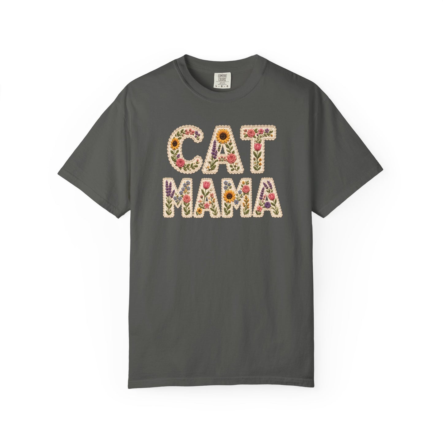 Floral Cat Mama Cat T-Shirt