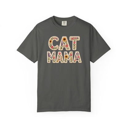 Floral Cat Mama Cat T-Shirt