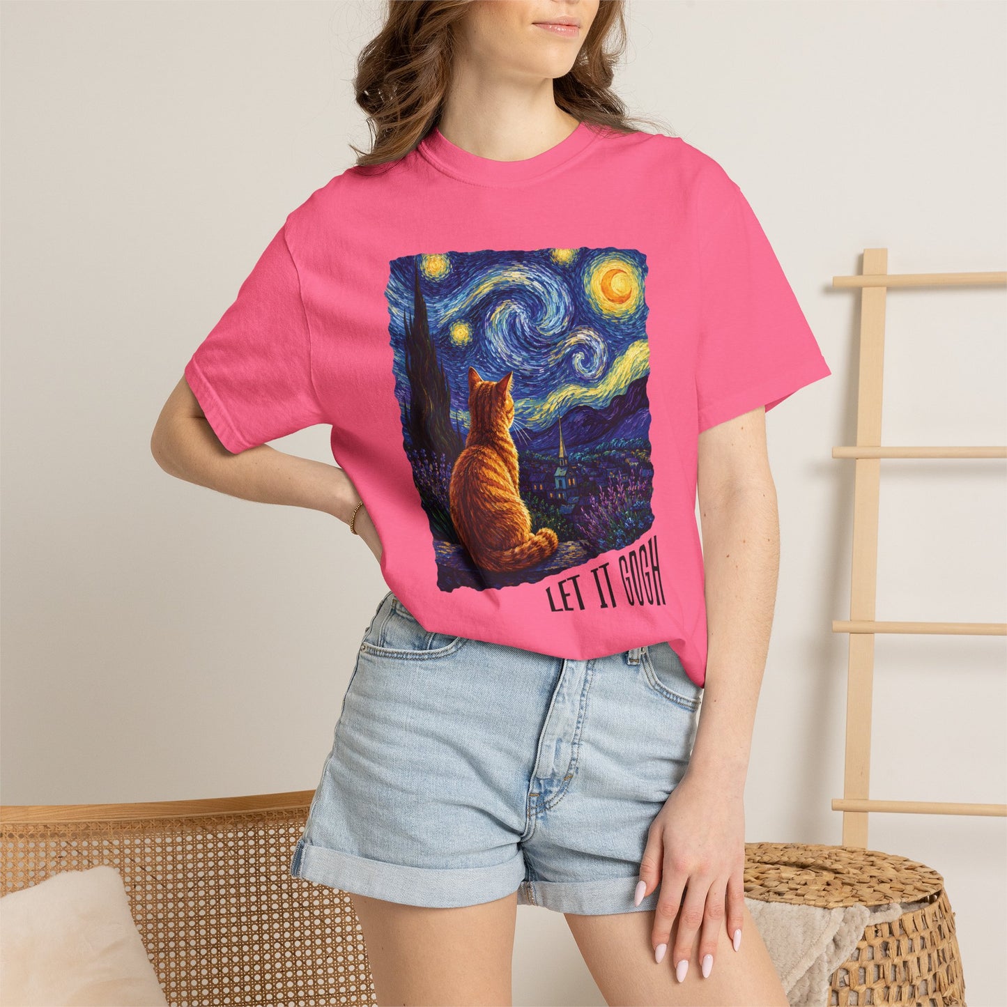 Let It Gogh Orange Cat T-Shirt