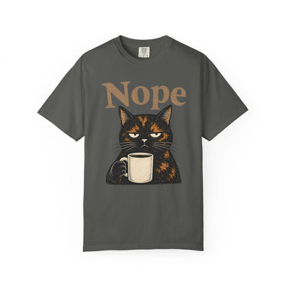 Nope Coffee Tortie Cat T-Shirt