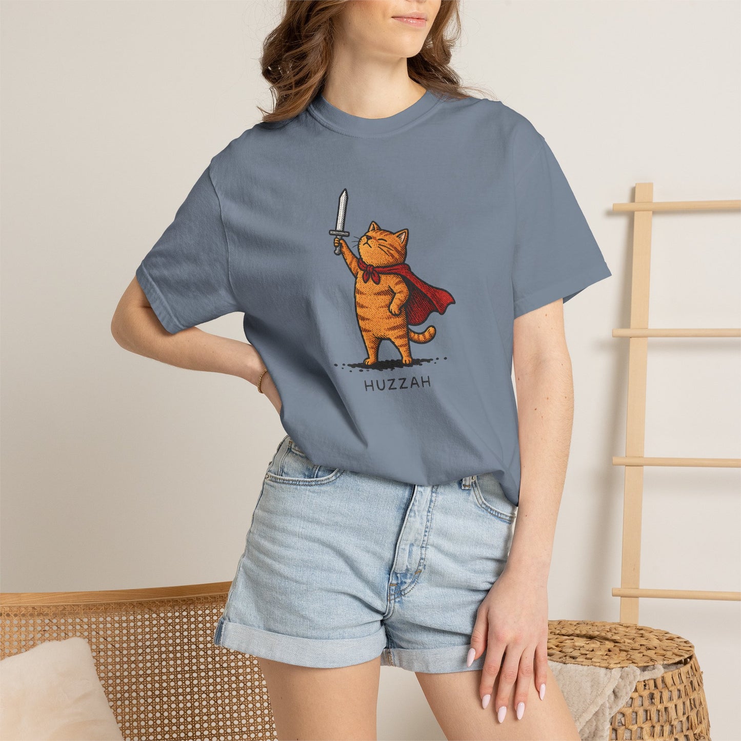 Huzzah Orange Cat T-Shirt
