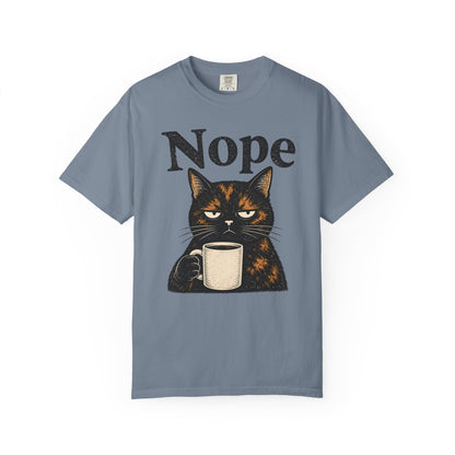 Nope Coffee Tortie Cat T-Shirt